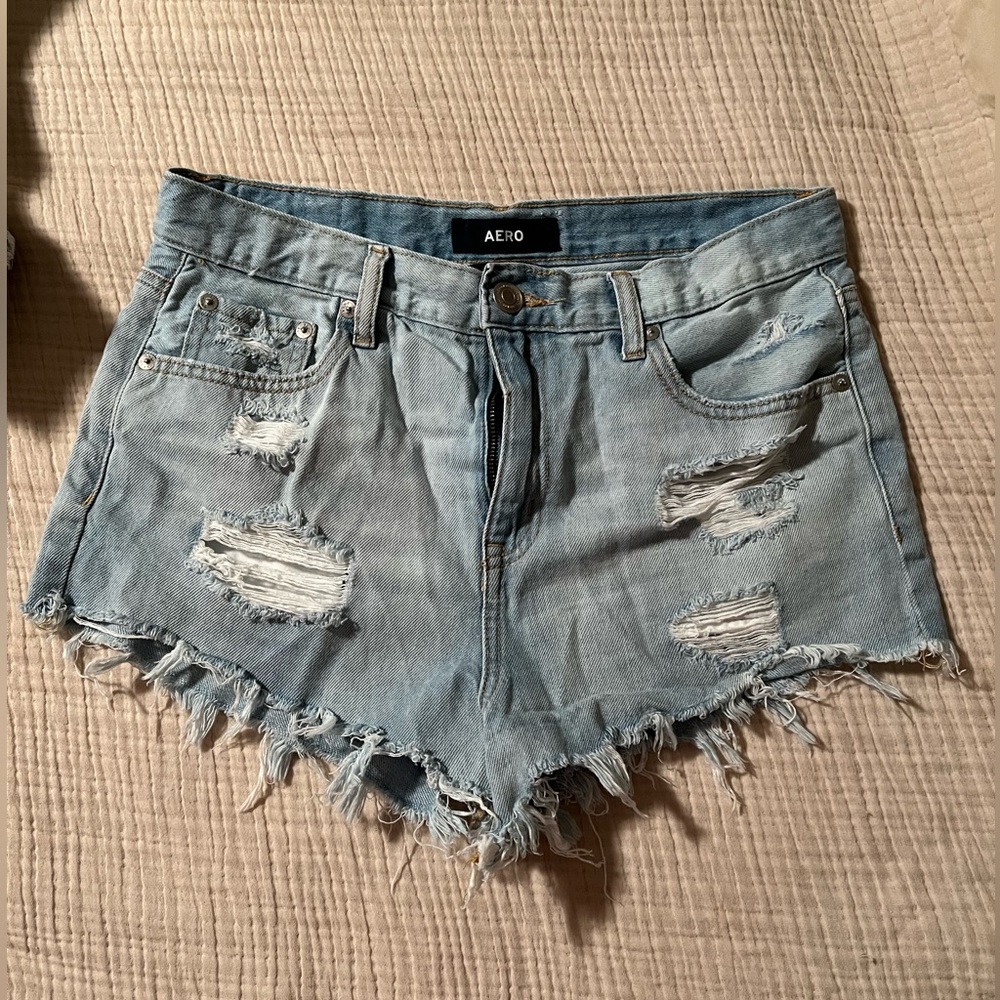 Aeropostale Distressed Denim Shorts